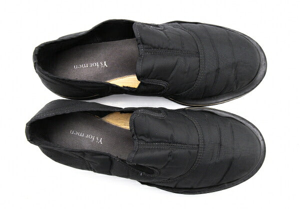 Y's for men Quilted Slip-Ons Black Size 26cm