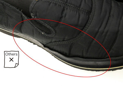 Y's for men Quilted Slip-Ons Black Size 26cm