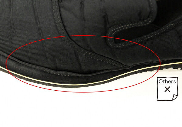 Y's for men Quilted Slip-Ons Black Size 26cm