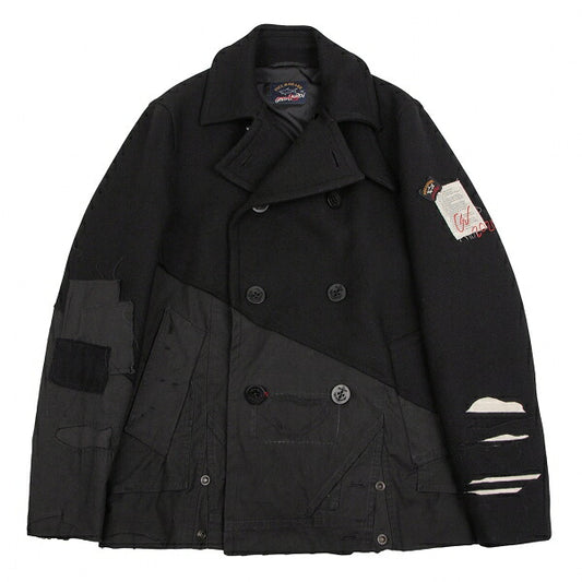 PAUL & SHARK By GREG LAUREN Reconstructed Coat Black Size S