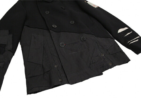 PAUL & SHARK By GREG LAUREN Reconstructed Coat Black Size S
