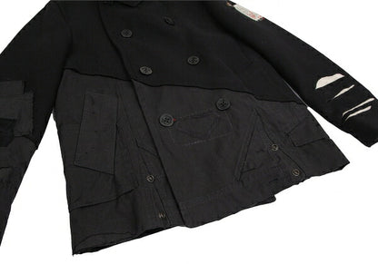 PAUL & SHARK By GREG LAUREN Reconstructed Coat Black Size S