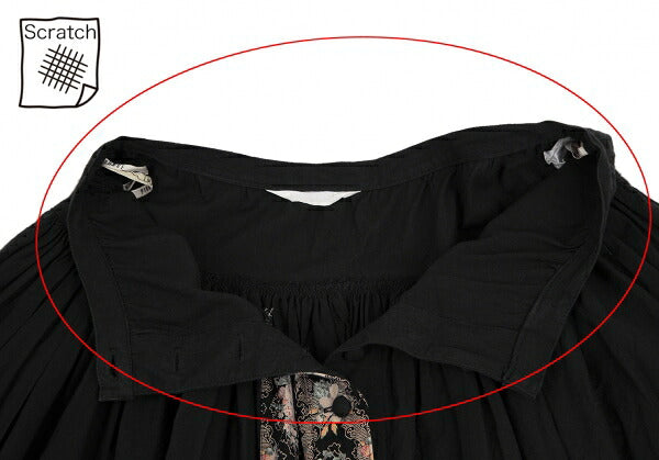 PINK HOUSE Black Flower Patchwork Front Button Skirt Size M