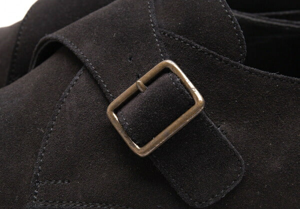 Y's for men Suede Monk Strap Shoes Black Size 28.5cm