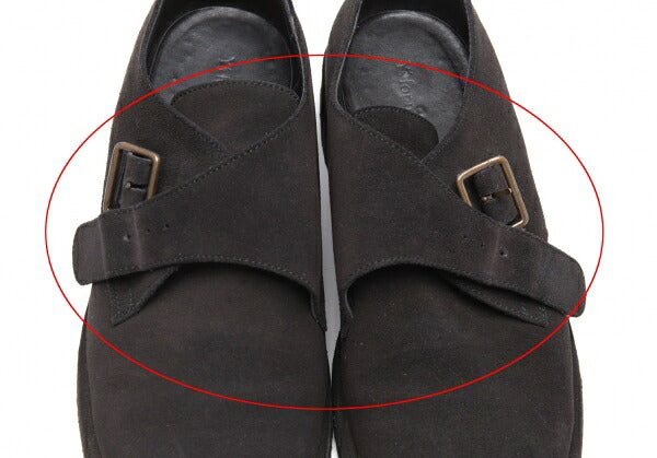 Y's for men Suede Monk Strap Shoes Black Size 28.5cm