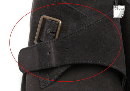 Y's for men Suede Monk Strap Shoes Black Size 28.5cm