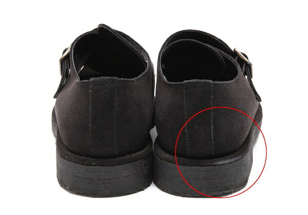 Y's for men Suede Monk Strap Shoes Black Size 28.5cm