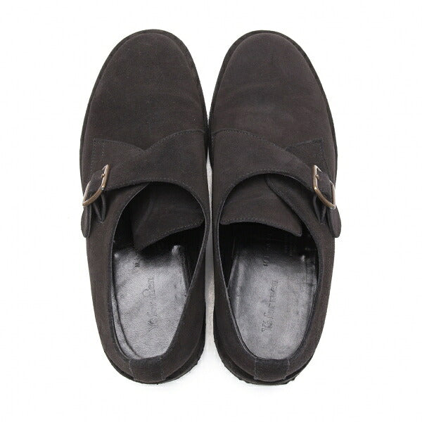 Y's for men Suede Monk Strap Shoes Black Size 28.5cm
