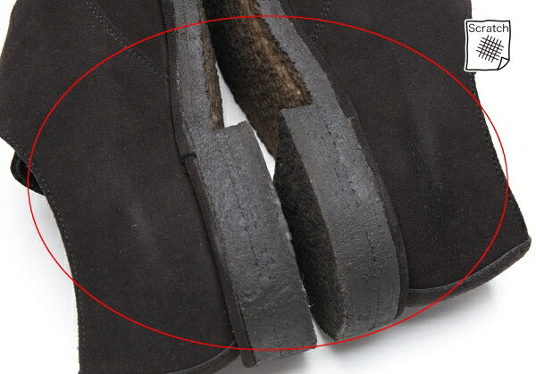 Y's for men Suede Monk Strap Shoes Black Size 28.5cm