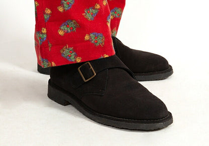 Y's for men Suede Monk Strap Shoes Black Size 28.5cm