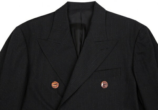 Jean Paul GAULTIER HOMME Wool Chalk Jacket Black Size 48