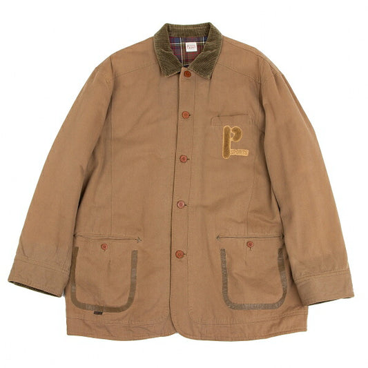 Papas Check Lined Logo Patch Coverall Brown Size L