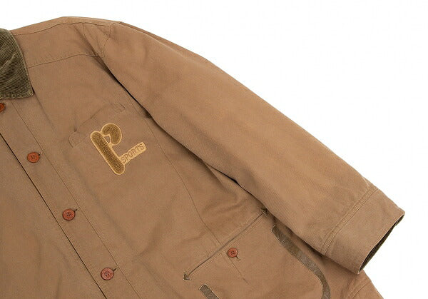 Papas Check Lined Logo Patch Coverall Brown Size L