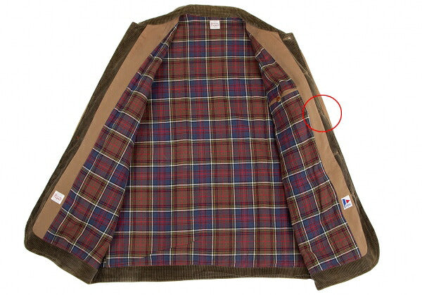 Papas Check Lined Logo Patch Coverall Brown Size L
