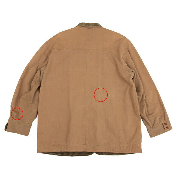 Papas Check Lined Logo Patch Coverall Brown Size L