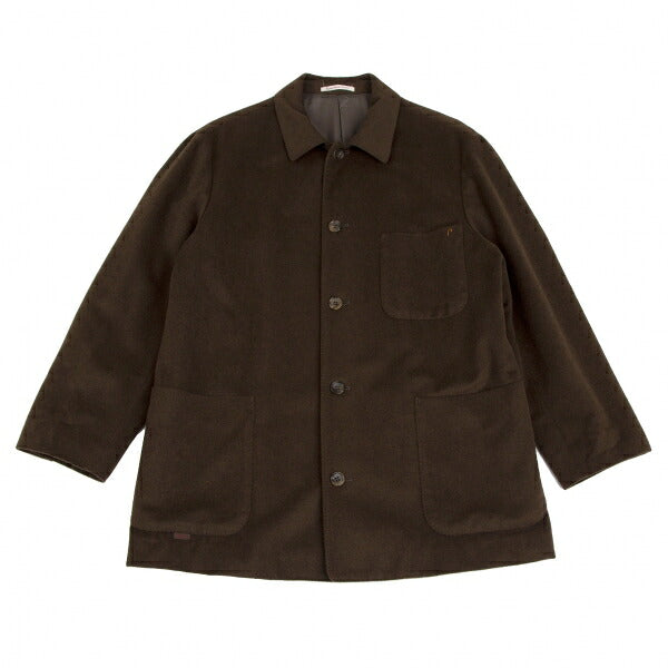 Papas Angora Wool Coverall Jacket Brown Size M