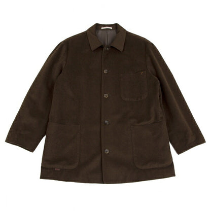 Papas Angora Wool Coverall Jacket Brown Size M