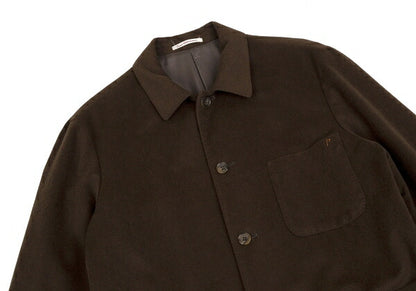 Papas Angora Wool Coverall Jacket Brown Size M