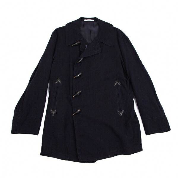 Y's for men Garment Dyed Toggle Button Coat Navy Size 3