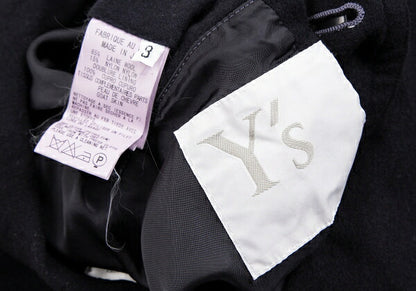 Y's for men Garment Dyed Toggle Button Coat Navy Size 3