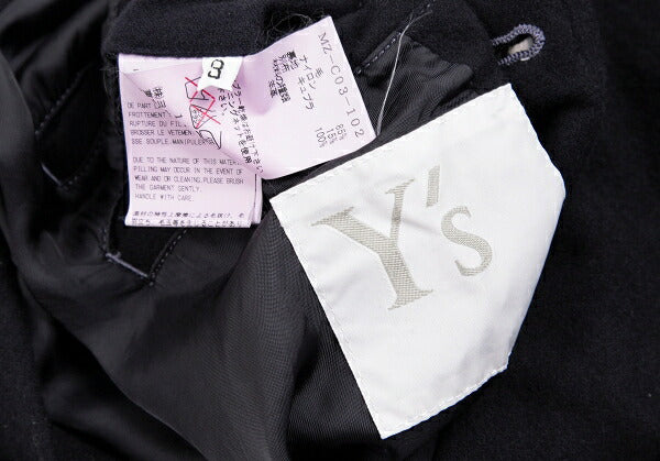 Y's for men Garment Dyed Toggle Button Coat Navy Size 3