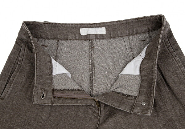 PINK HOUSE Brown Flower Lace Cropped Wide Jeans Size S