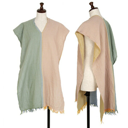 ISSEY MIYAKE Color Block Yellow Blue Stole