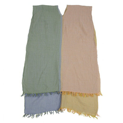 ISSEY MIYAKE Color Block Yellow Blue Stole