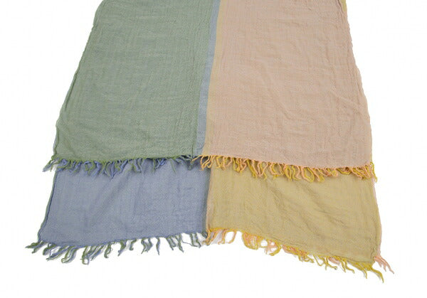 ISSEY MIYAKE Color Block Yellow Blue Stole