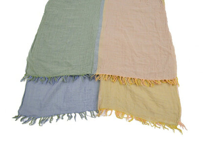 ISSEY MIYAKE Color Block Yellow Blue Stole