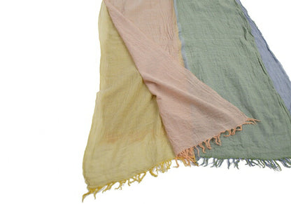 ISSEY MIYAKE Color Block Yellow Blue Stole