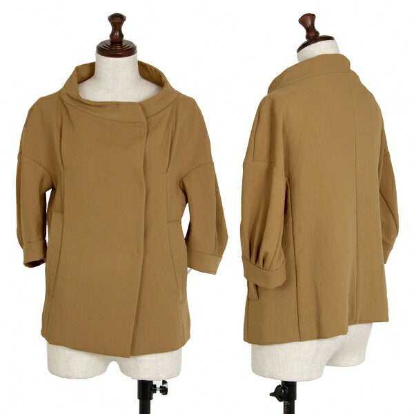 MARNI Stand Collar Snap Button Jacket Mustard Size 38