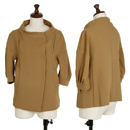 MARNI Stand Collar Snap Button Jacket Mustard Size 38