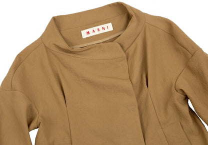 MARNI Stand Collar Snap Button Jacket Mustard Size 38