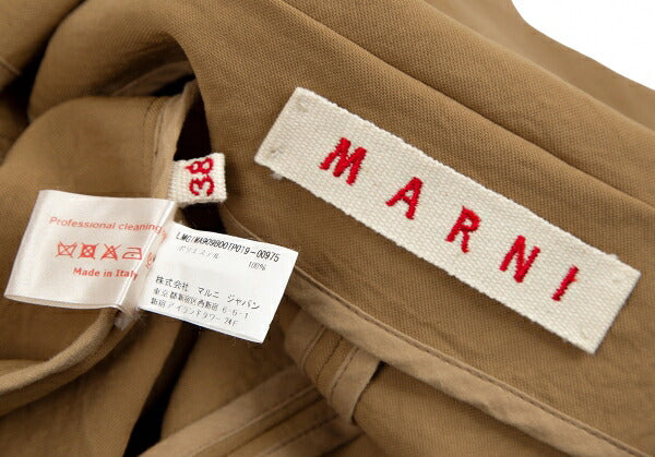 MARNI Stand Collar Snap Button Jacket Mustard Size 38