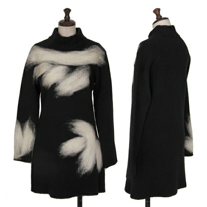 ISSEY MIYAKE Wool Needle Punch Knit Tunic Black Size M