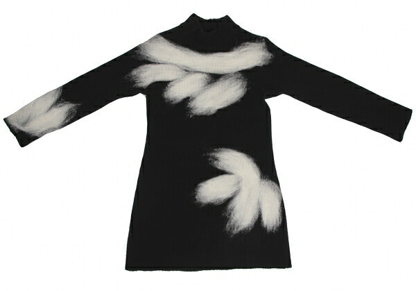 ISSEY MIYAKE Wool Needle Punch Knit Tunic Black Size M