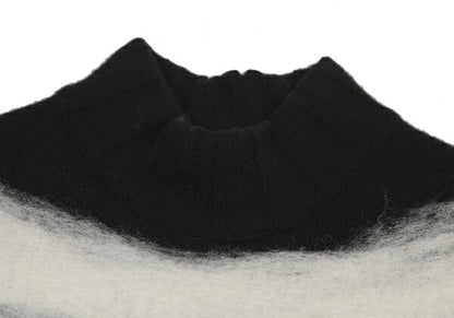 ISSEY MIYAKE Wool Needle Punch Knit Tunic Black Size M