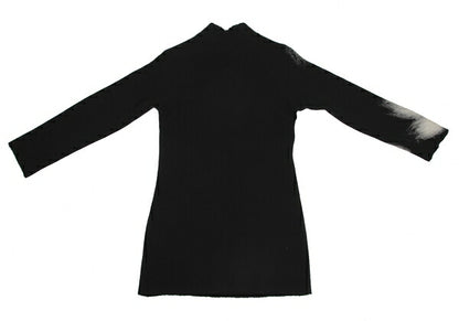 ISSEY MIYAKE Wool Needle Punch Knit Tunic Black Size M