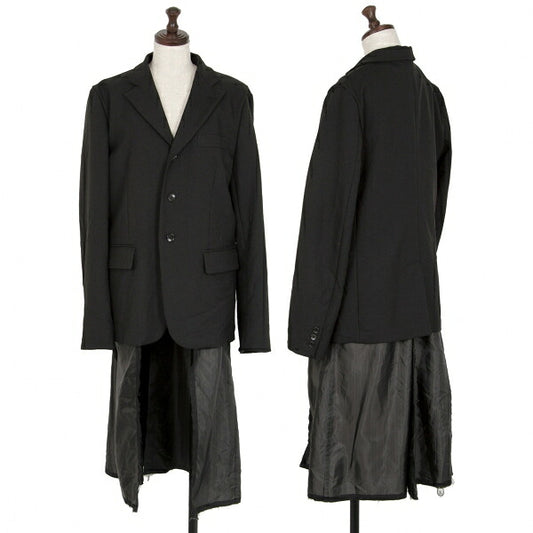 BLACK COMME des GARCONS Long Lining Jacket Black Size M