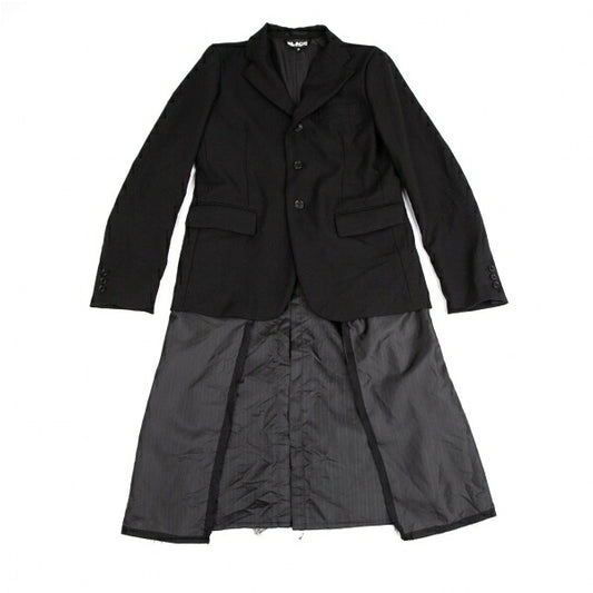 BLACK COMME des GARCONS Long Lining Jacket Black Size M
