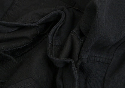 Y's Cotton Linen Front Patchwork Jacket Black Size 3