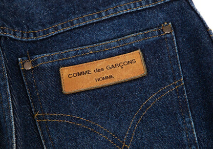 COMME des GARCONS HOMME Logo Leather Jeans Indigo Size S