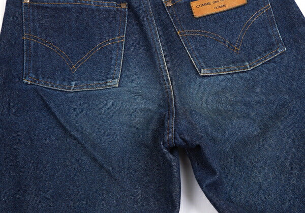 COMME des GARCONS HOMME Logo Leather Jeans Indigo Size S