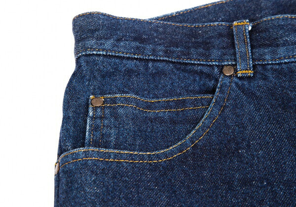 COMME des GARCONS HOMME Logo Leather Jeans Indigo Size S