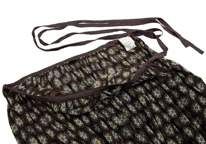Y's Flower Print Mesh Skirt Brown Size 3