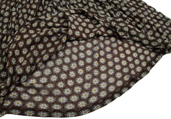 Y's Flower Print Mesh Skirt Brown Size 3