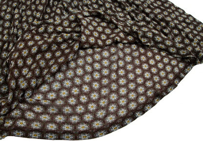 Y's Flower Print Mesh Skirt Brown Size 3
