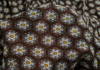 Y's Flower Print Mesh Skirt Brown Size 3