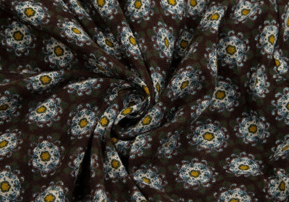 Y's Flower Print Mesh Skirt Brown Size 3